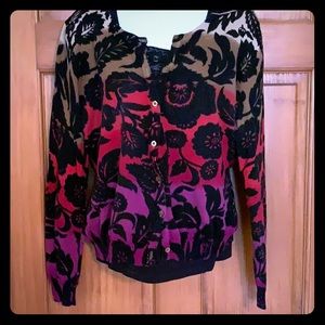 Multi-colored knit cardigan